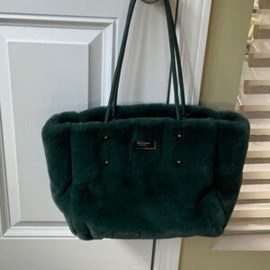 Kate Spade Forest Green Plush Tote